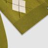 Miu Miu Damen High-End Argyle Strick-Cardigan mit Logo und Rundhalsausschnitt, Langarm