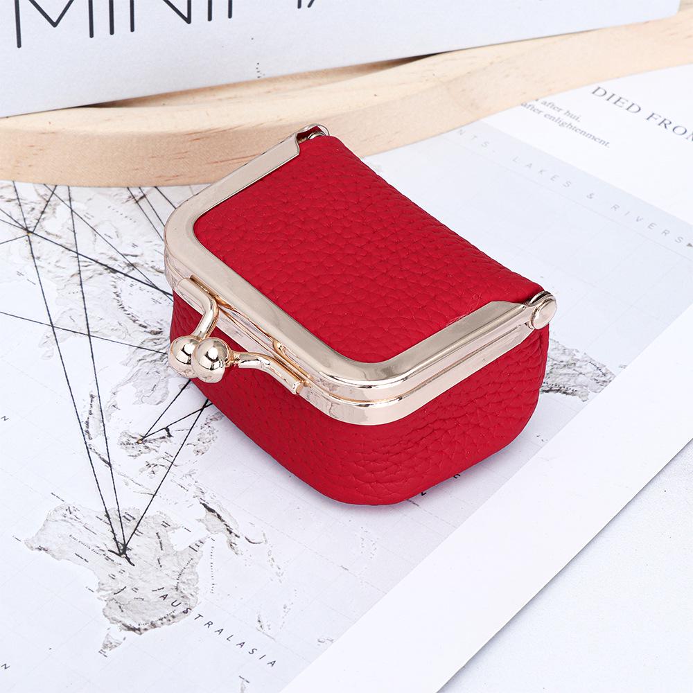Mini Genuine Leather Kiss-Lock Jewelry Bag - Cowhide Earring, Necklace, and Ring Accessory Box for Women