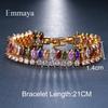 Fashion Colorful Zircon Bracelet Series for Women, Micro Paved Zircon Luxury Jewelry