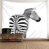 Zebras Tapestry Black White Stripes African Savanna Wild Animals Tapestry Wall Hanging for Home Decor Living Room Bedroom Dorm