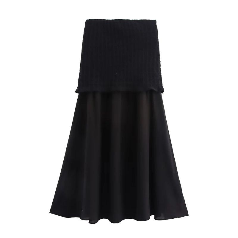 Laminated Decoration Knitting Outwear 4192041 Tube Top Tops 4192043 Patchwork Knitted Dress 4192042