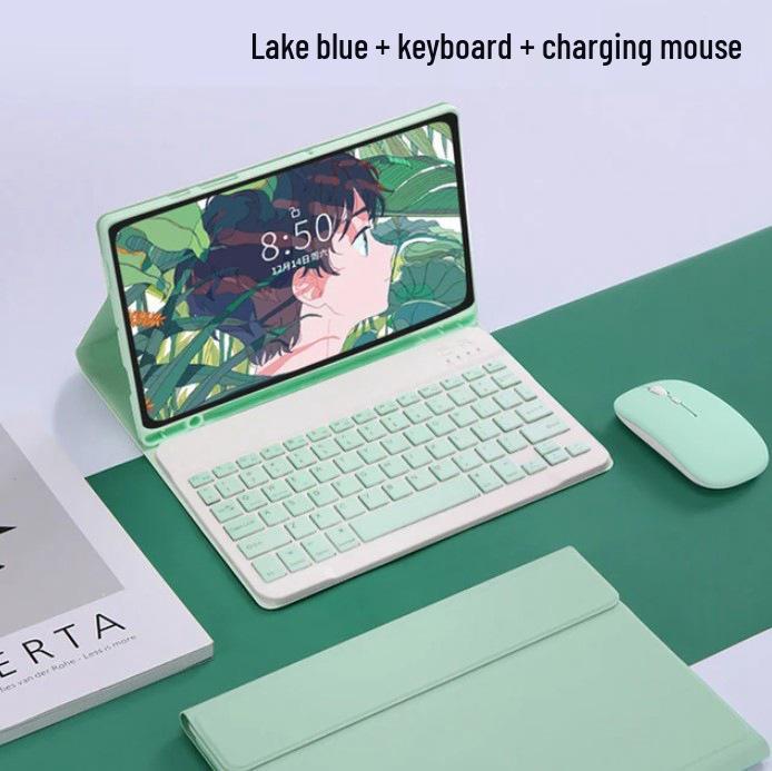 Bluetooth Touch Keyboard for Samsung Tab S9/S10/S7 FE Plus 12.4-inch & S6 Lite Protective Case