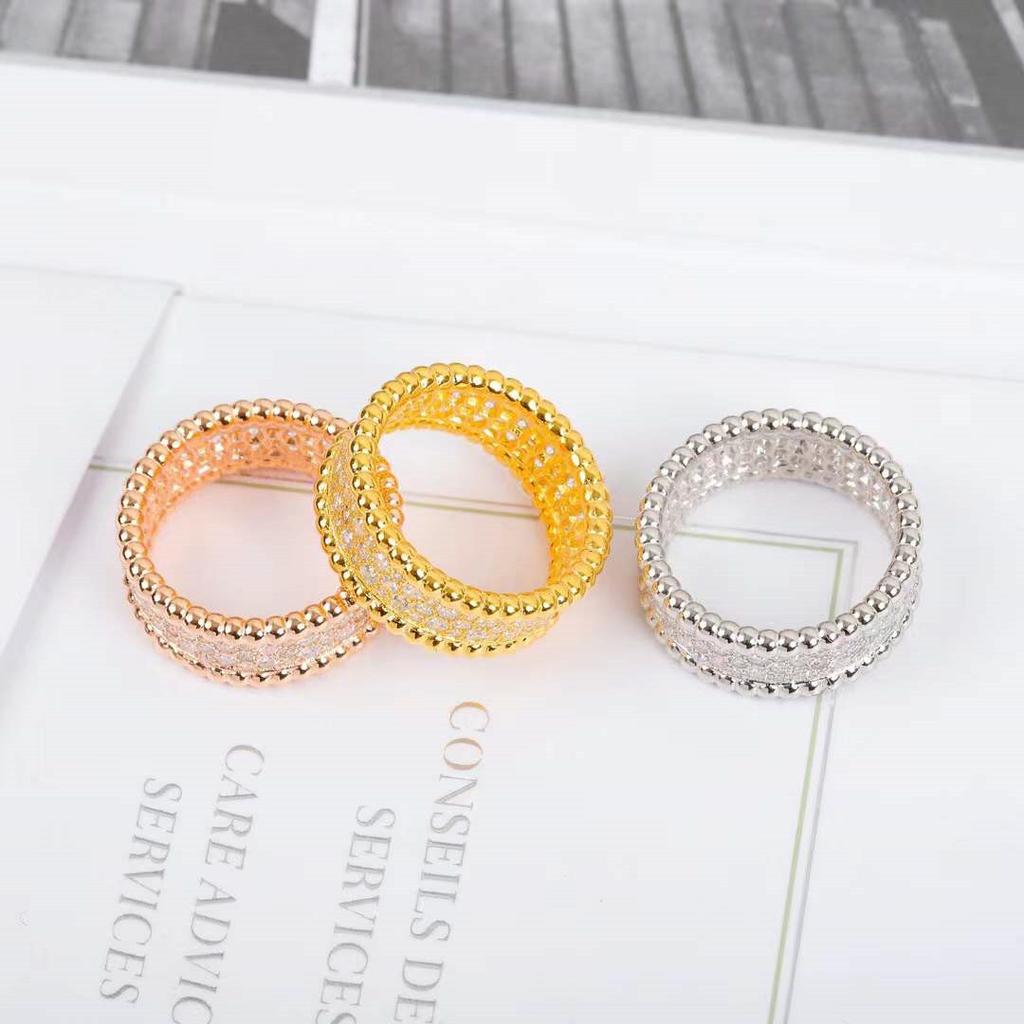 Sale Gifts New 2023 Top Quality Hot Brand Classic Europe Luxury Jewelry Rings For Women Full Zircon Rose Gold Engagement Wedding