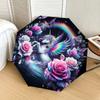 1pc Fantasy Unicorn Garden Umbrella with Plastic Handle,Suitable for All Seasons Home Travel Outdoor UmbrellaDD437