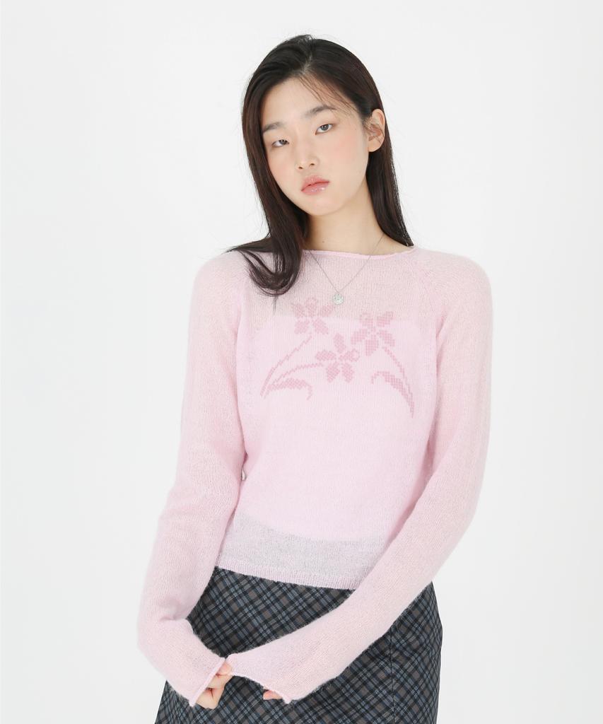 MIMI MONDE Narcissus Print Knit (Pink)