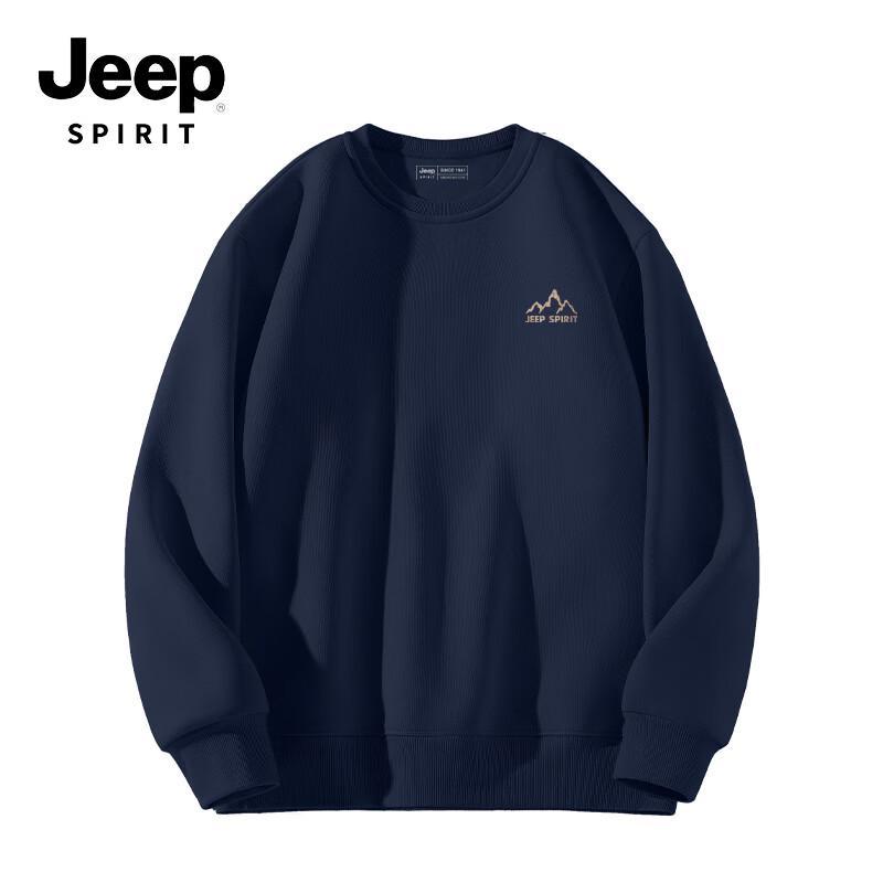 JEEP SPIRIT Men s 300G Heavyweight Round Neck Pullover Sweatshirt 4XL