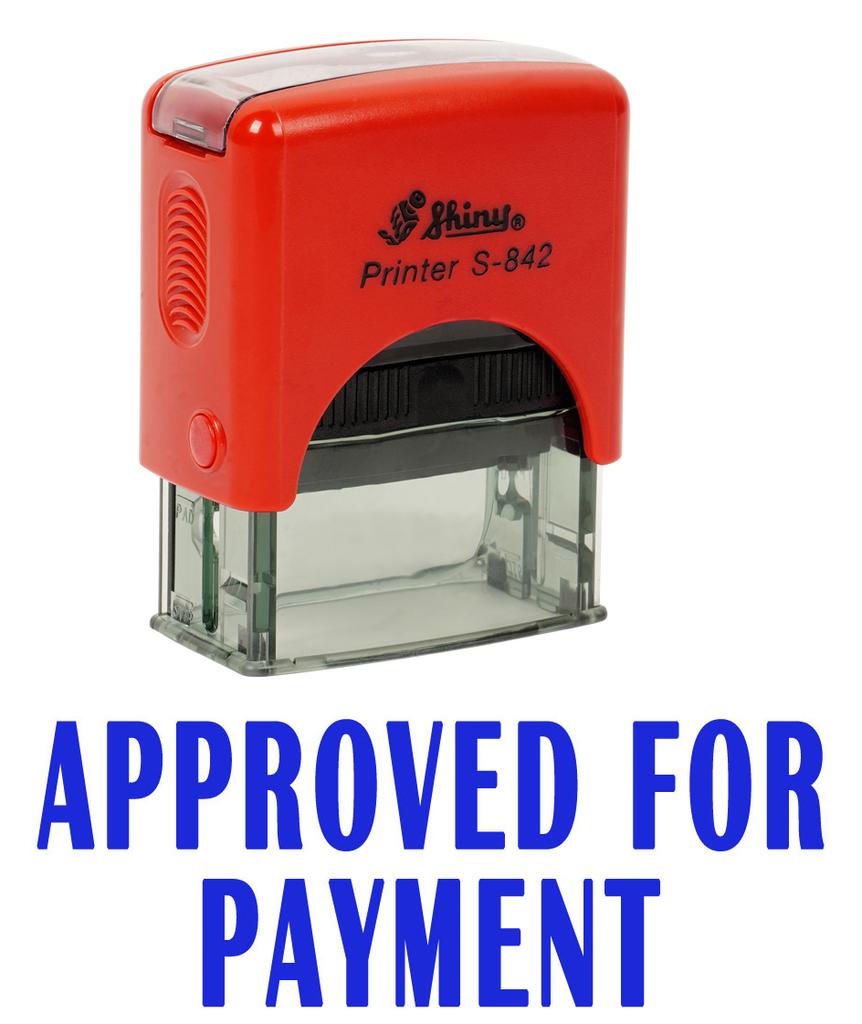 Printtoo APPROVED FOR PAYMENT Office Stationery Shiny Stamp Self Inking Rubber
