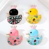1Pcs Enamel  Animal Brooch Lovely Wear Crown Duck Brooches For Women'S Clothes Backpack Pins Gifts