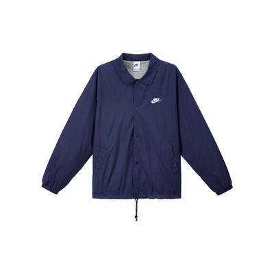 Solid Color Logo Embroidered Single-Breasted Polo Casual Long Sleeve Jacket Men Jackets Blue FN3317-410