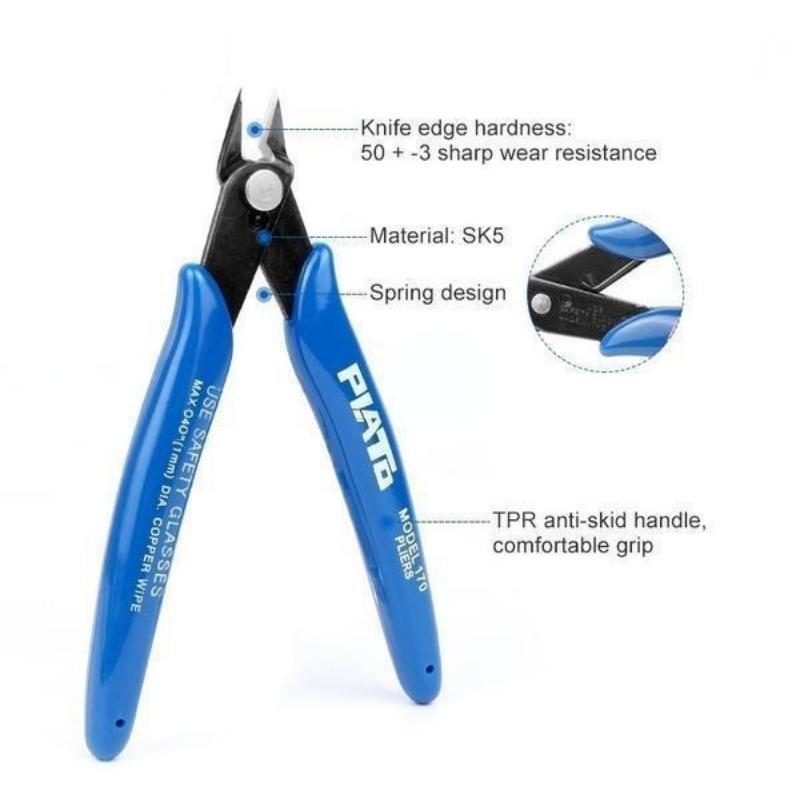 1ks multifunkční mini štípací kleště na elektrický drát na kabely Kovové univerzální kleště na boční nůžky