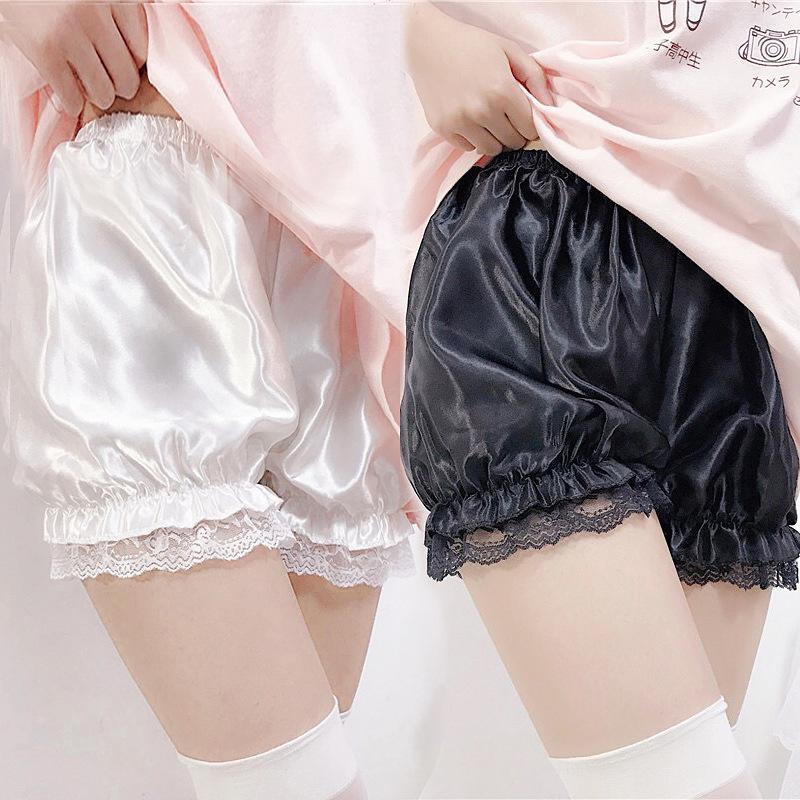 Pantaloncini a Zucca Gonfi con Bordi di Pizzo, Snellenti, ,esposizione, E Pantaloncini di Sicurezza per Donne.
