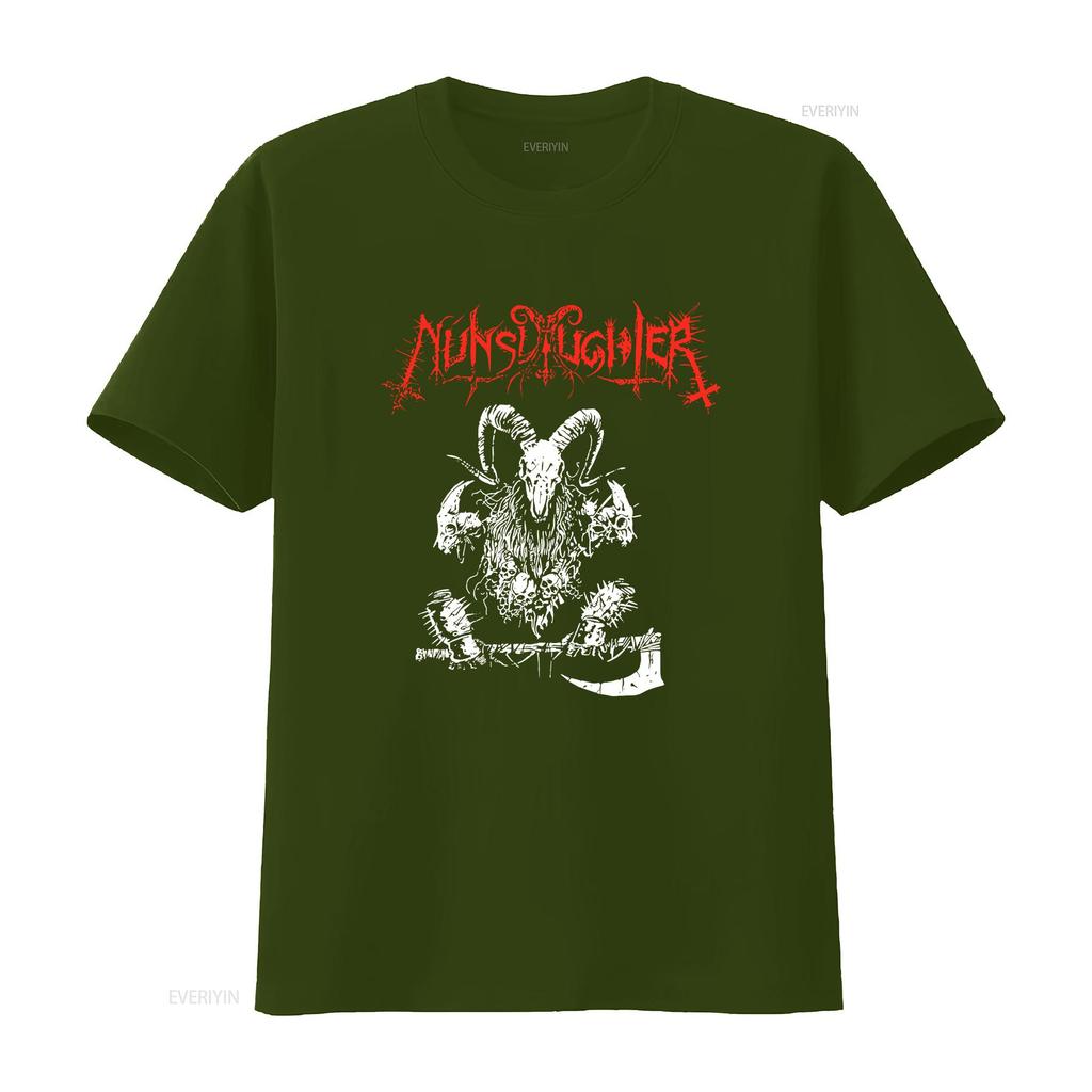 NUNSLAUGHTER T Shirt  Cotton Black Men Full Size S To 5XL DA65 Vintage Washed Slightly Homme Fashion Versatile