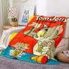 1pc Tom Jerry Flannel Throw Blanket - HD Printed Lightweight Soft Warm All-Season Blanket for Sofa, Bed, Travel054