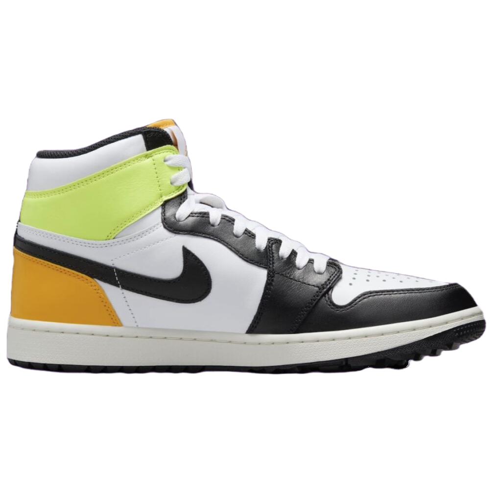 Air Jordan 1 High Golf Volt Gold Men Sneakers White Black University-Gold DQ0660-105