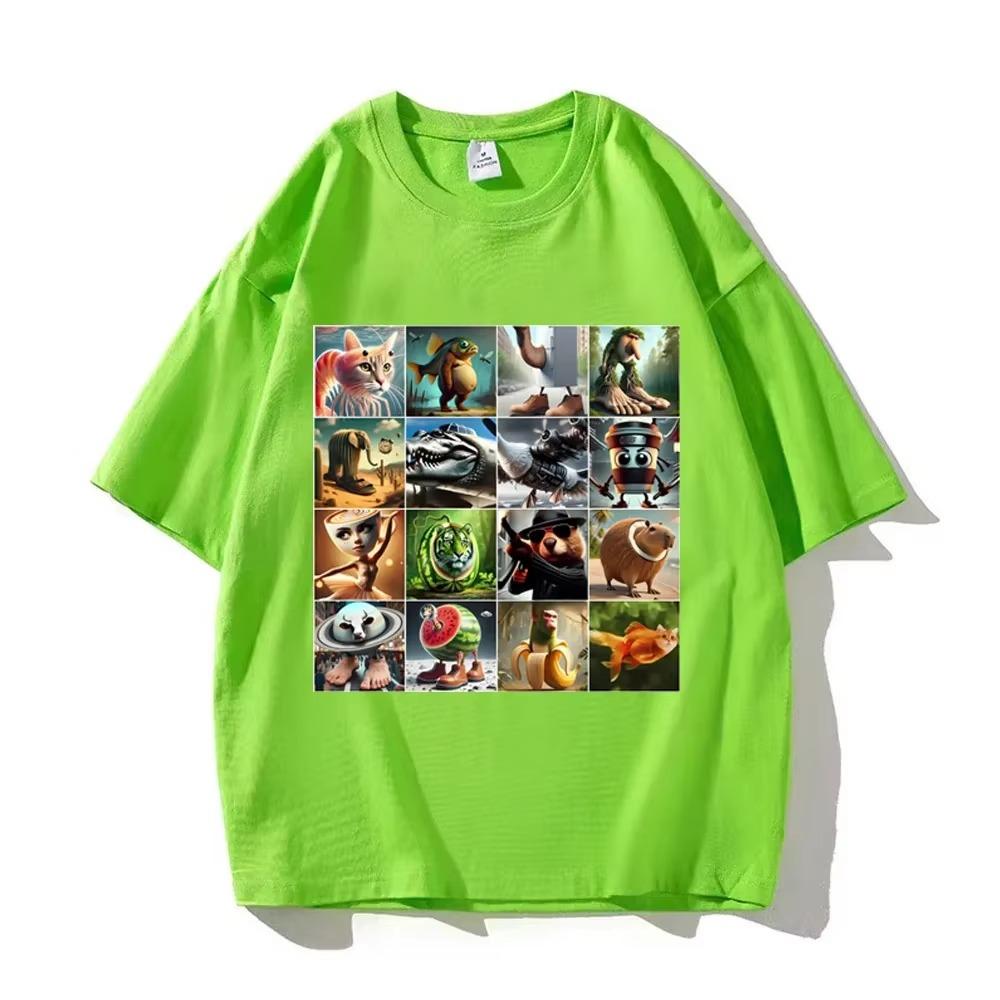 Brainrot Meme Italian for Men Women T-Shirt Brain Rot-style Imitation Art Y2k High Quality  Graphic Tee