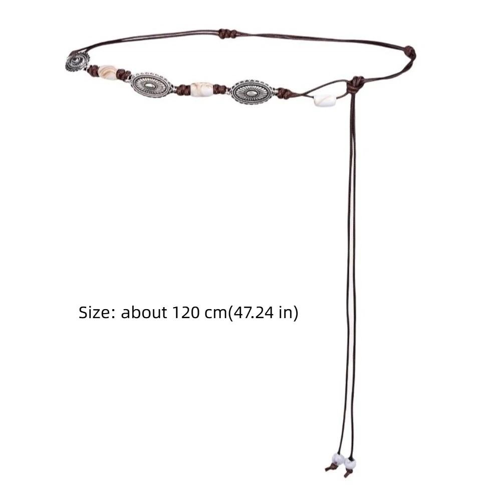 New Bohemian Waist Belt Wooden Beads Ethnic Waist Rope Belt Decorative Adjustable Waist Chain Body Jewelry