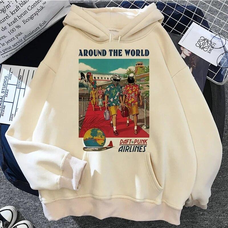 

Жіночі толстовки Daft Punk y2k aesthetic harajuku 2023 aesthetic hoddies women Зимова сорочка з капюшоном унісекс S
