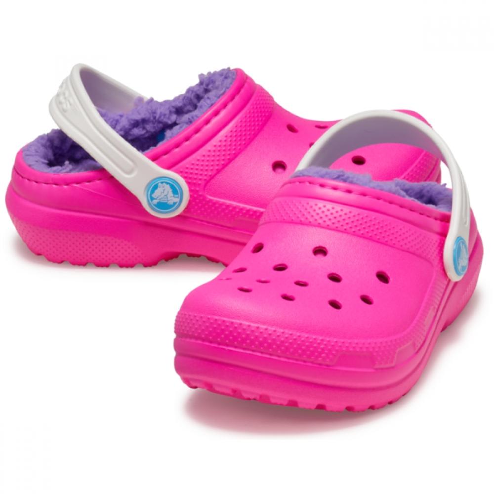 

Crocs Classic Lined Clog Toddler Pink Crush Multi 207009 6tx C6(130mm)
