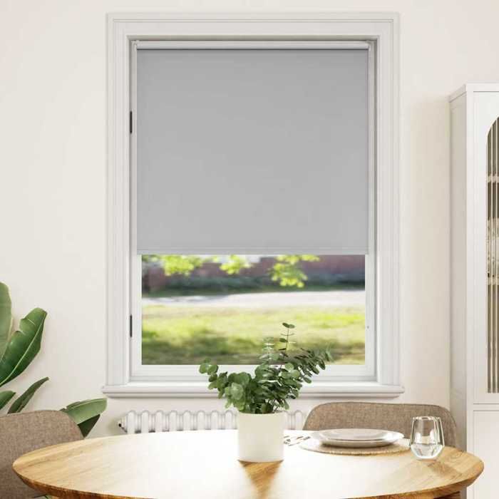 VidaXL Roller Blind Blackout 100x175cm Grey Window Bedroom 240121