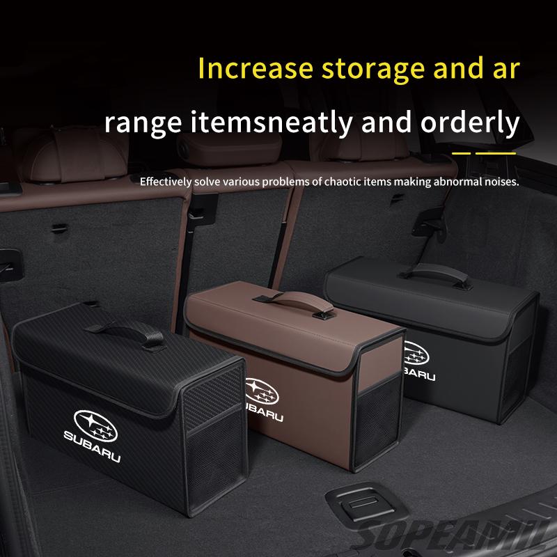 Car Leather Trunk Organizer Box Tailbox Stowing Tidying Storage Bag For Subaru Outback Brz Wrx Xv Ascent Forester Impreza Legacy riu9