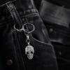 Decorative Key Chain Bling Rhinestone Skull Keychain Halloween Gothic Zinc Alloy Ring Keyring Pendant Handbags Backpacks Purse Charm Accessory