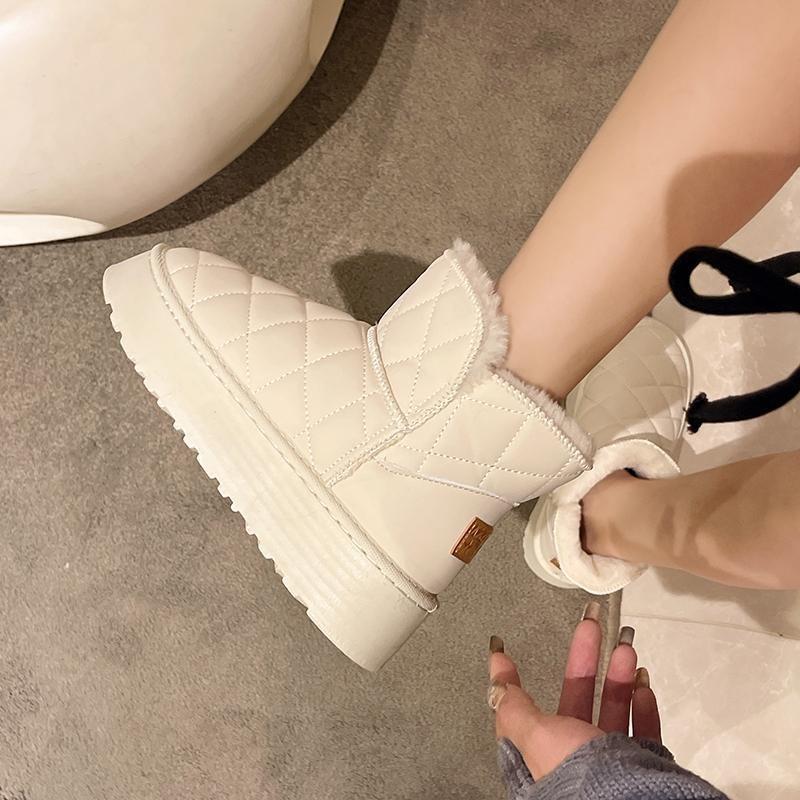 

Женская обувь водонепроницаемые зимние ботинки женские 2025 зима новые утолщенные нескользящие бархатные термохлопковые ботинки короткие ботинки на увеличенной высоте 40