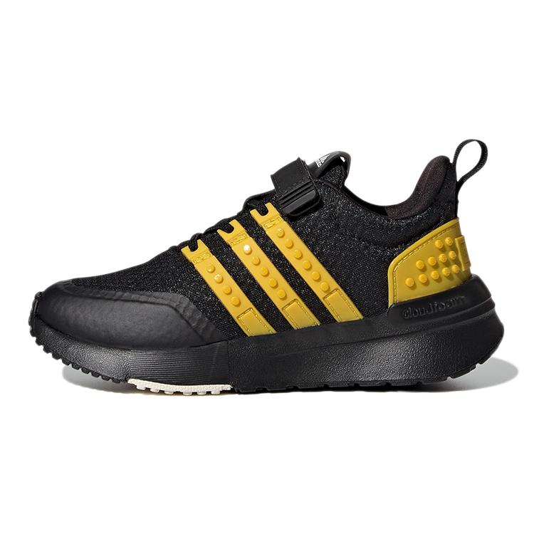 New LEGO x Adidas Racer Tr 1.0 El K Low-Top Kids' Running Shoes Black Yellow Kids' GX3180