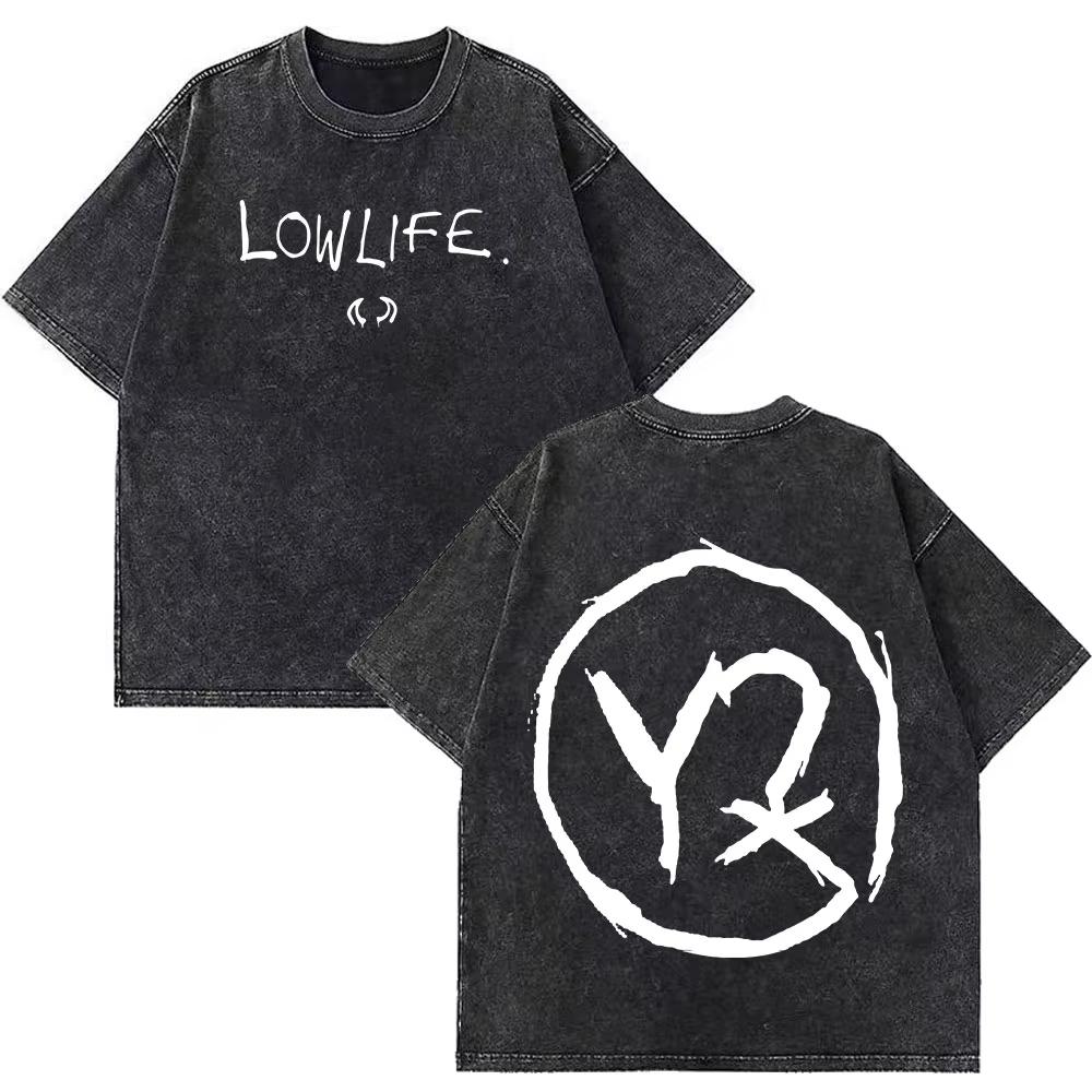 Yungblud IDOLS The World Tour Merch Retro Gewaschenes T-Shirt Herren Damen Hip Hop Rock Kurzarm T-Shirts Übergroße T-Shirts