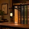 Bookshelf Decor for Bedroom Library Lantern Mini Lamp, Vintage Hanging Light with Warm Glow, Decorative Book Supports Shelves Home Study And