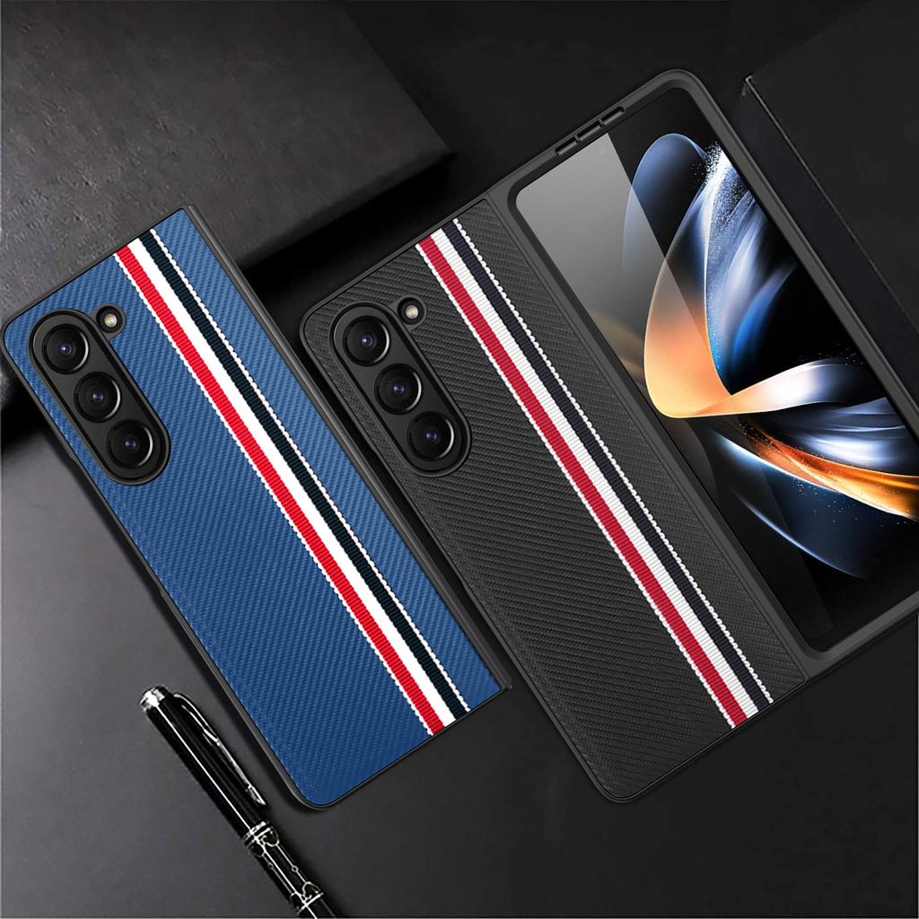 Staubdichte Carbonfaser Coque Hülle für Samsung Galaxy Z Fold 6 5 5G Fold5 Fold6 Fold4 Fold3 Fold 3 4 Beste Schutzhülle