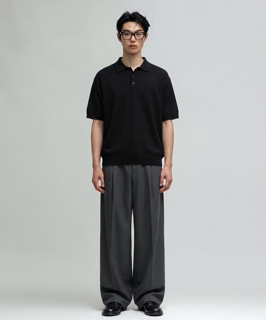 VERYVAIN Essential Summer Polo Knit (Black)
