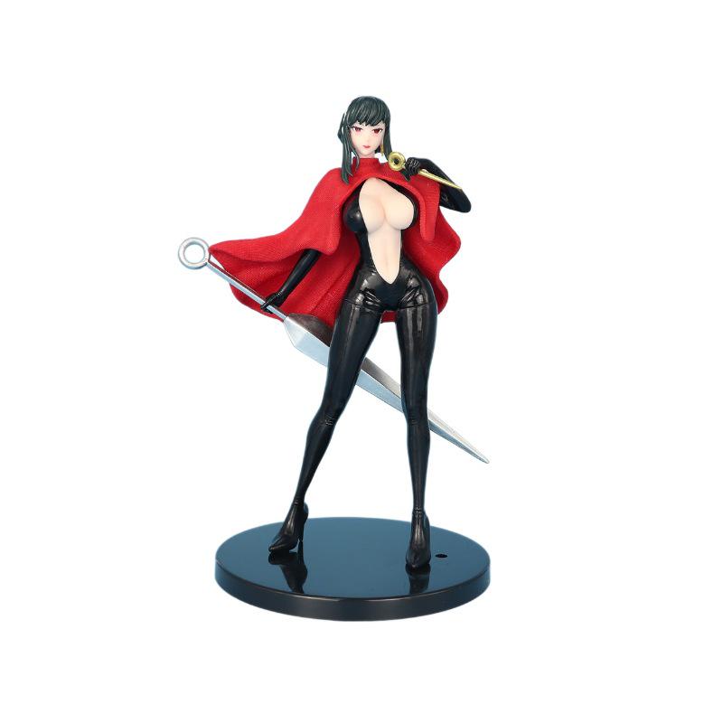 Standing Pose Yoru Singer Replaceable Face Ornament - 2D Beautiful Girl Spy X Family Decoration