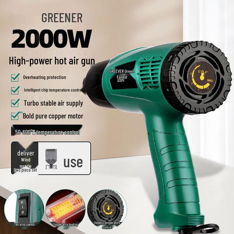 Green Forest Industrivärmepistol CN-kontakt (adapter ingår)
