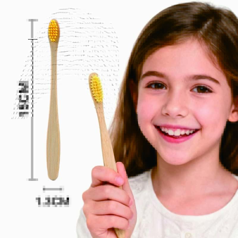 Ready Stock Fast and Custom Logo Kids Waterdrop Shape Soft BPA Free Natural Biodegradable Bamboo Toothbrush