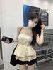 Elegant Off-Shoulder Milky Sweet Puffy Camisole Top