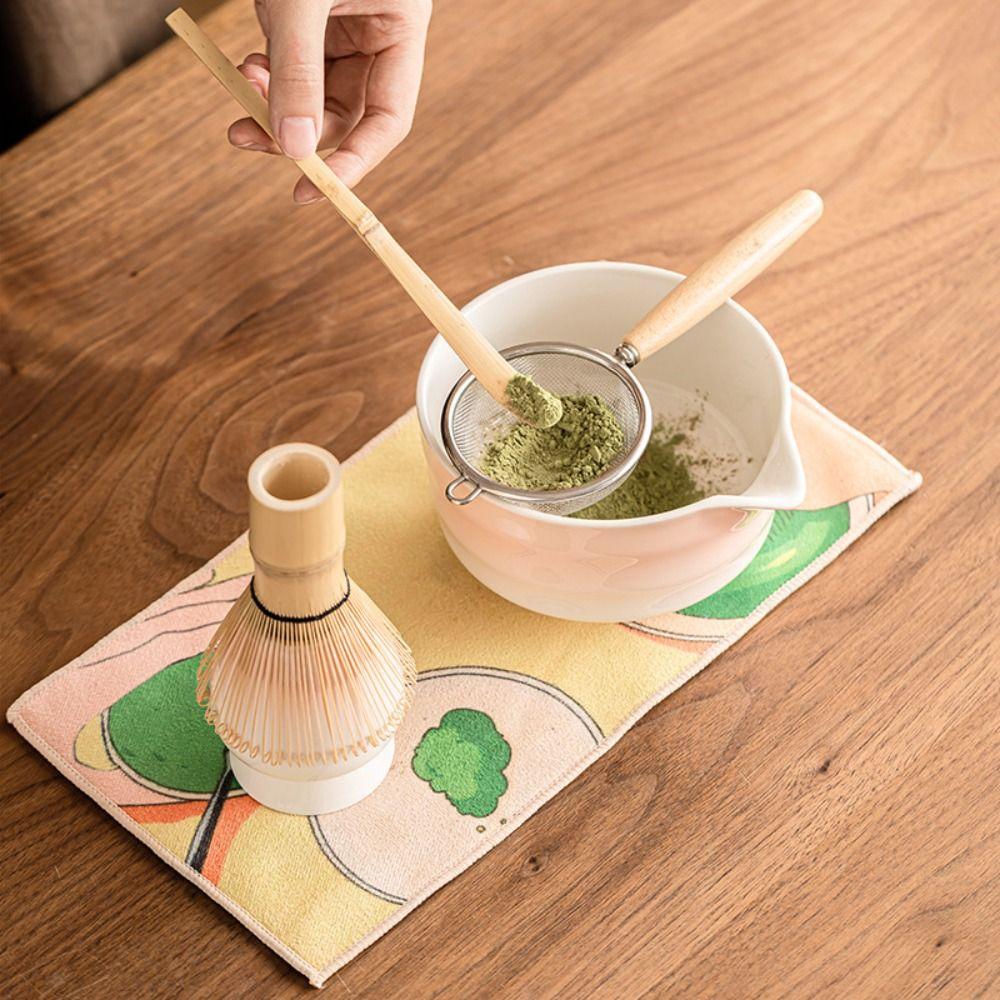 4PCS Food Grade Japanese Matcha Tea Set Bamboo Ceramic Japanese Chasen Matcha Whisk  Stirring