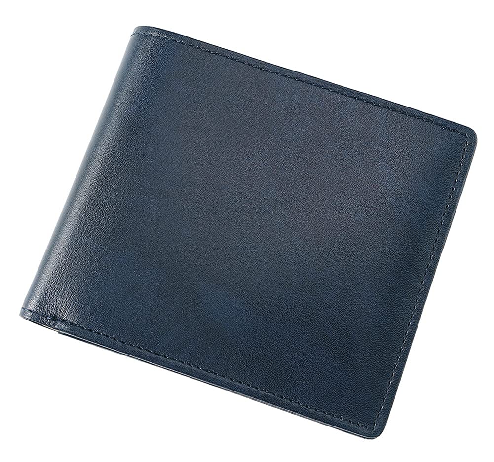 CYPRUS Bifold with Coin Purse and Bill Made in Japan with Genuine White Heron Navy Day Item Number 8222 Men's Wallet, Box-Shaped, Compartment,