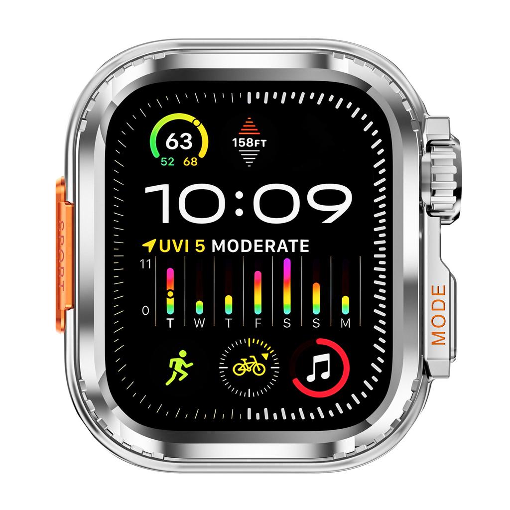 Metall-Stoßfängerhülle Für Apple Watch 45mm 44mm Schutzrahmenabdeckung Für iWatch Serie 9 8 7 6 5 4 SE Wechseln Zu Ultra 3 2 49mm