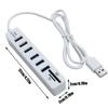 USB 2.0 Hub 6 Port Hub Multi Splitter Port 100cm Long Cable Multiple Expanderfor Computer Laptop PC USB Adapter Accessories