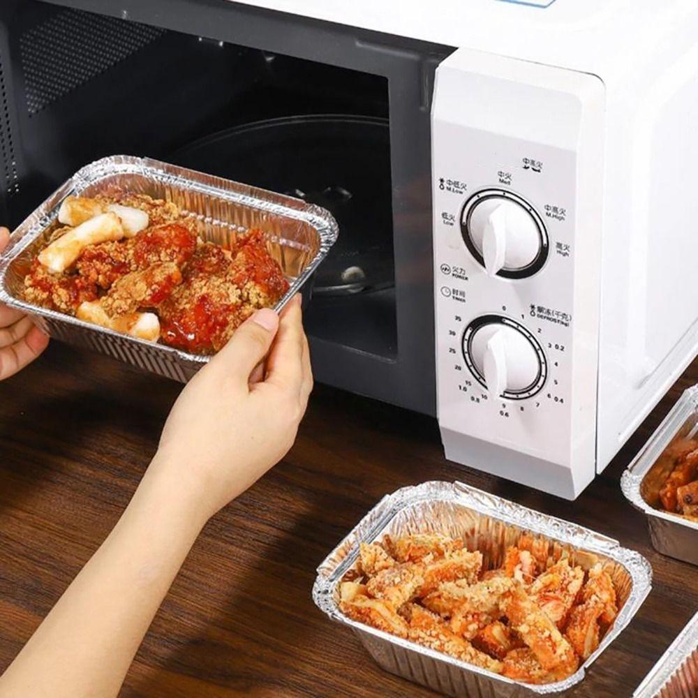10 Unidades Contenedor de Alimentos de Papel de Aluminio Cuenco Desechable Papel para Freidora de Aire Cocinar Calentar Almacenar