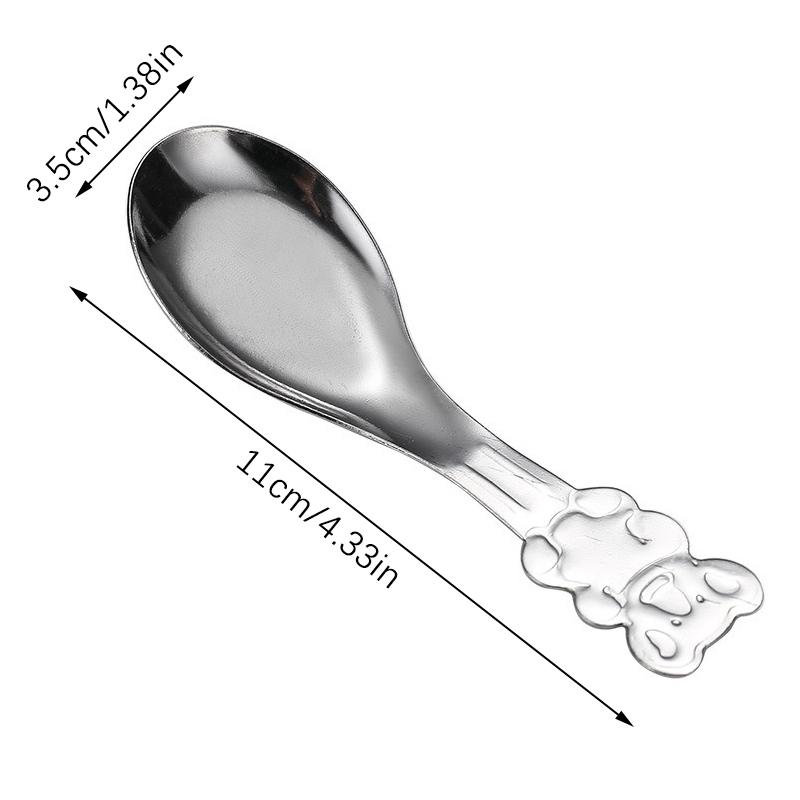 Nerezová ocel kreativní roztomilá koala zmrzlina dezert ovoce kopeček s plochým dnem lžíce na kávu a čaj nádobí lžíce