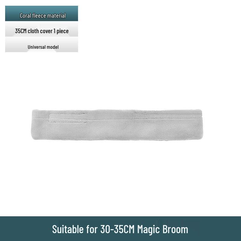 Magic Retractable Broom - Coral Fleece Mop for Dry/Wet Cleaning with Cloth Cover, No Washing Needed
