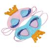 Cute Eyes Cover Crown Style Travel Sleeping Blindfold Shade Eye Mask (Color:Light blue,Pink)