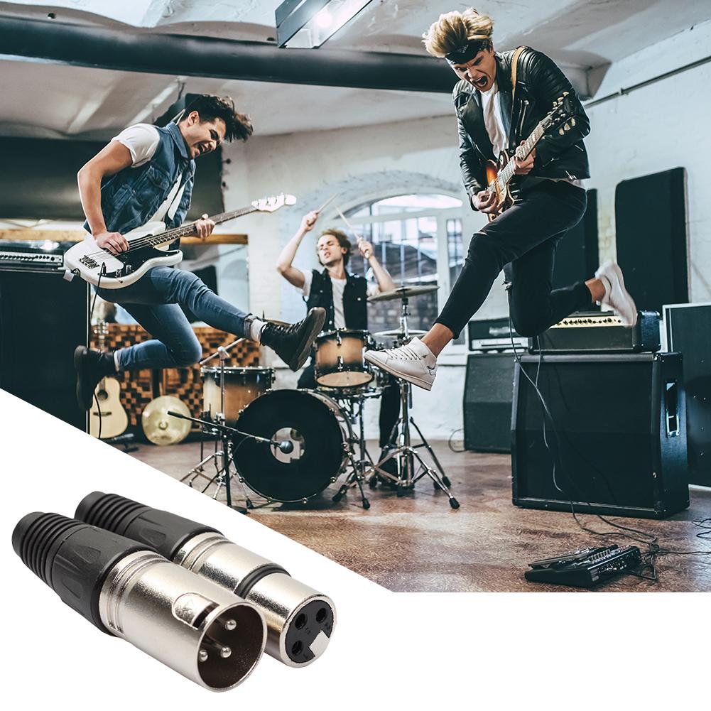 8pcs MIC Cable Terminal 4 Male 4 Female 3Pin Cannon XLR Connector Zinc Alloy Socket Panel Mount Chassis for Mixer Amplifier
