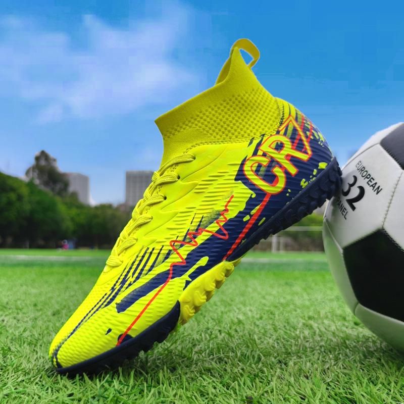 Wysokie Buty Piłkarskie dla Mężczyzn i Kobiet Treningowe Buty Sportowe Sztuczna Trawa TF Kolce AG Paznokcie Młodzież Uczeń Transgraniczne