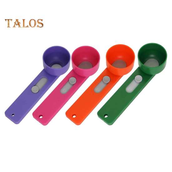 Precision Powder Scoop with Slide Funnel Mess-Free Measuring Spoon for Protein Coffee Detergent BPA-Free Plastic Portion Control Tool