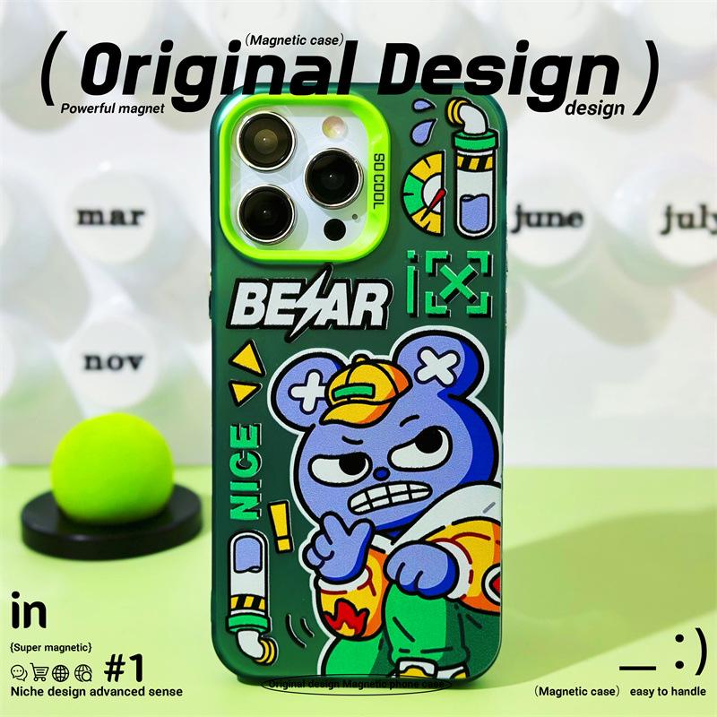 Magnetyczne Matowe Laserowe Etui Zhitai dla iPhone 12/13/14/15/16 Pro Max, XS, 7/8.