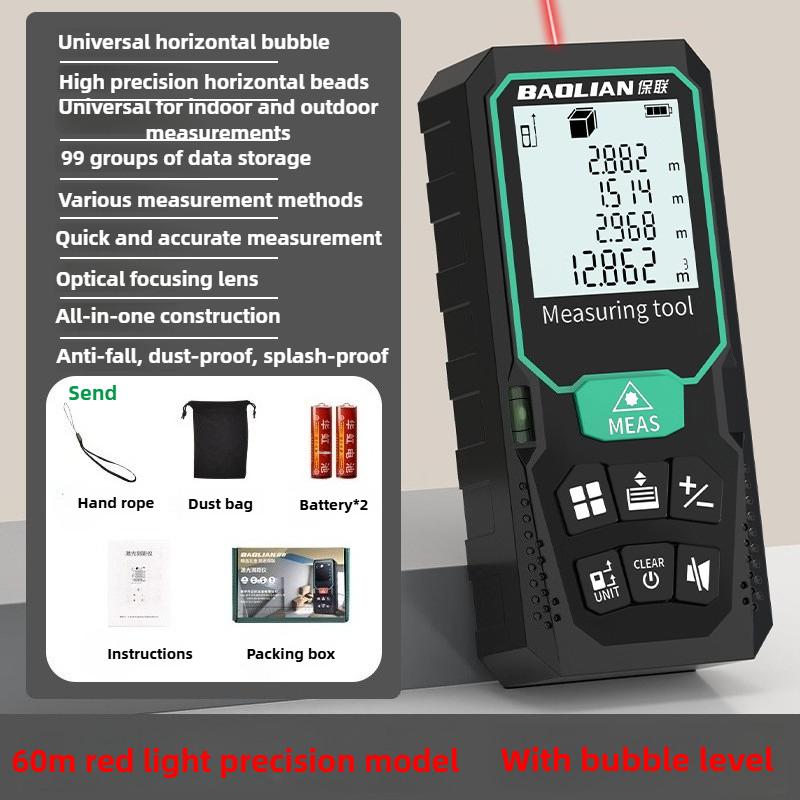 Handheld Laser Rangefinder Portable Digital Measuring Tools High Precision Laser Tape Range Finder Building Ruler Test Tools