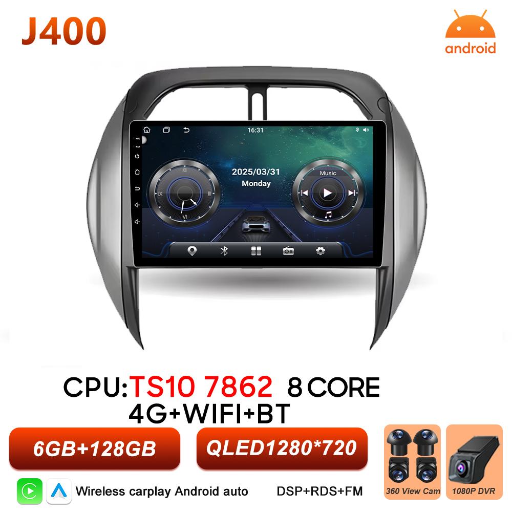 Android 16 Car Radio Carplay For Toyota RAV4 RAV 4 2003 2004 2005 Car Intelligent Systems Multimedia Player Wireless Head Unit