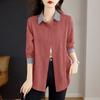 Spring Thin Long Sleeve Shirt Women Fashion Loose Fit Hong Kong Style Linen Blouse